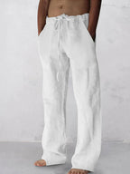 Linen Blend | Wide Leg Pants Women with Moisture Wicking & Odor Control | Comfortable Casual Wear for Everyday Activities