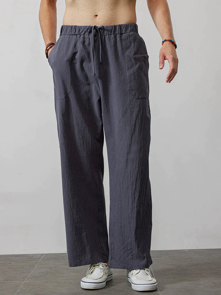 Linen Blend | Wide Leg Pants Women with Moisture Wicking & Odor Control | Comfortable Casual Wear for Everyday Activities