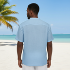 Linen Collection | Breathable Cotton-Linen Blend Popover Shirt for Summer Comfort