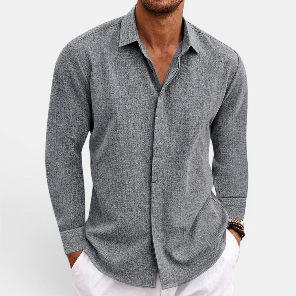 Linen Comfort | Men's Shirt with Breathable Fabric & Relaxed Fit | Effortless Summer Style for Warm Days