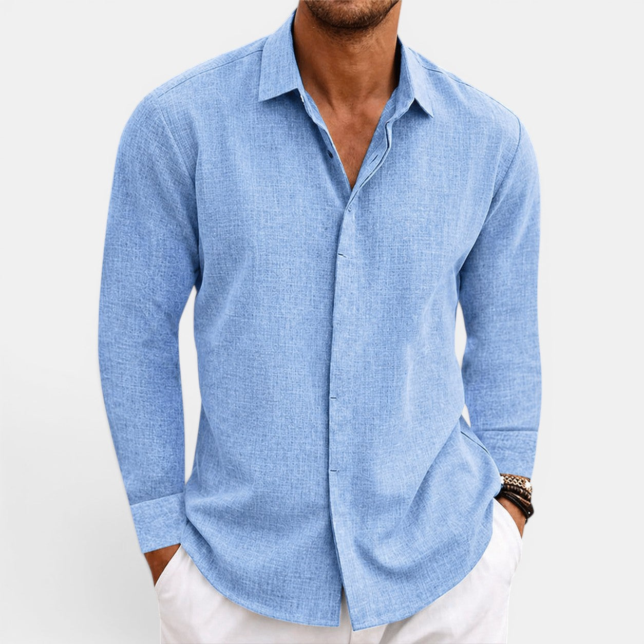 Linen Comfort | Men's Shirt with Breathable Fabric & Relaxed Fit | Effortless Summer Style for Warm Days