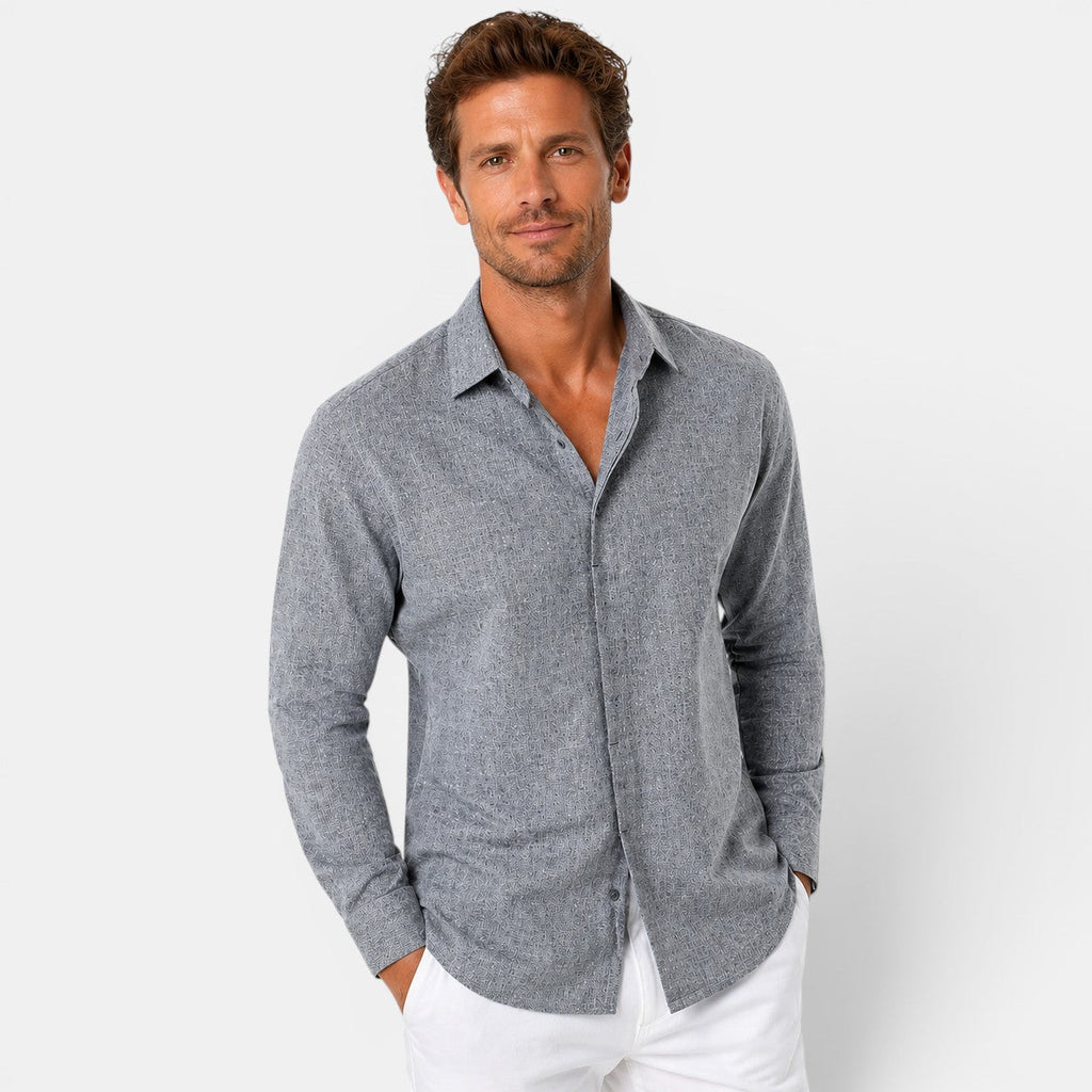 Linen Comfort | Men's Shirt with Breathable Fabric & Relaxed Fit | Effortless Summer Style for Warm Days
