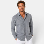 Linen Comfort | Men's Shirt with Breathable Fabric & Relaxed Fit | Effortless Summer Style for Warm Days