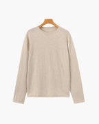 Women's Linen Cotton Essential Crewneck | Fabric Composition: 75% Cotton 0