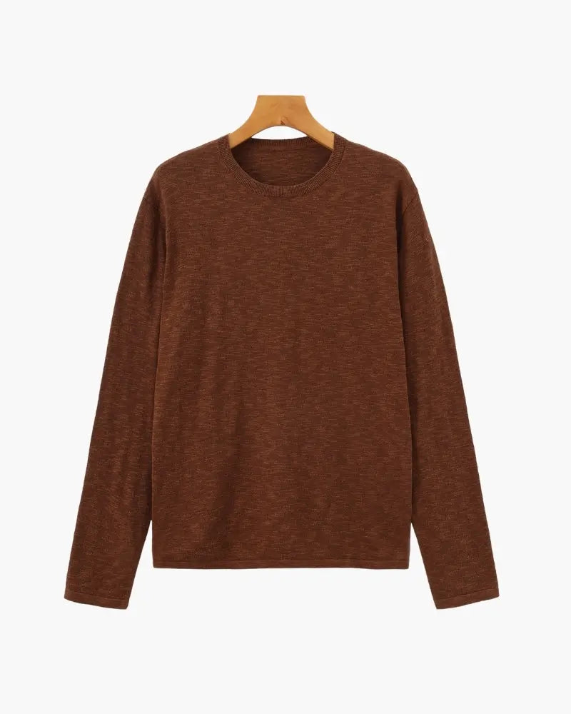 Women's Linen Cotton Essential Crewneck | Fabric Composition: 75% Cotton 1