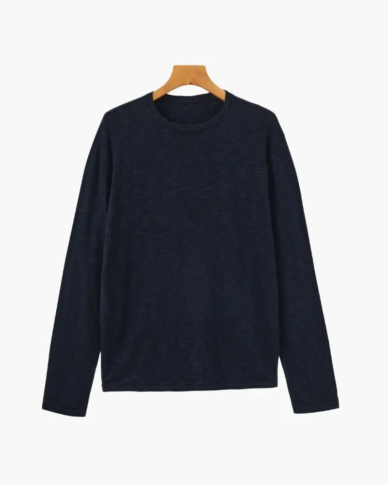 Women's Linen Cotton Essential Crewneck | Fabric Composition: 75% Cotton 2