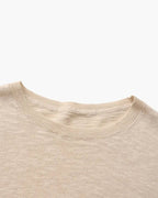 Women's Linen Cotton Essential Crewneck | Fabric Composition: 75% Cotton 4