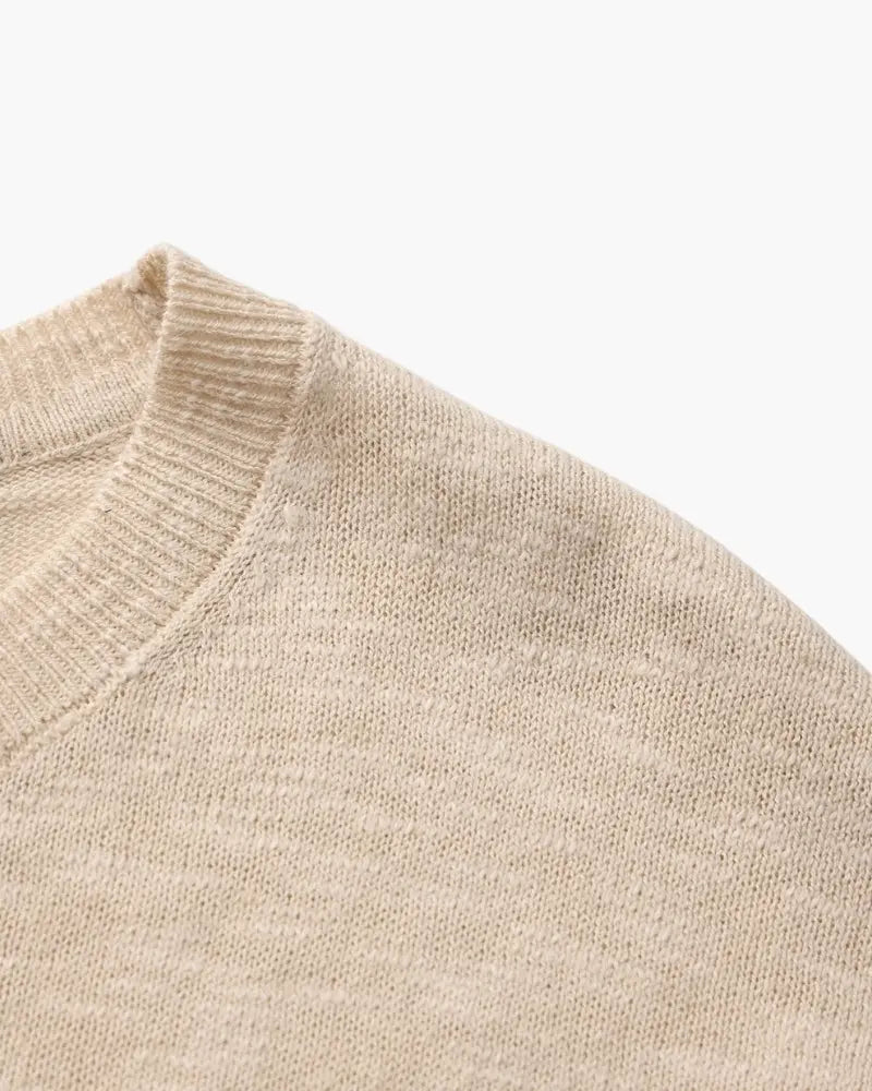 Women's Linen Cotton Essential Crewneck | Fabric Composition: 75% Cotton 5