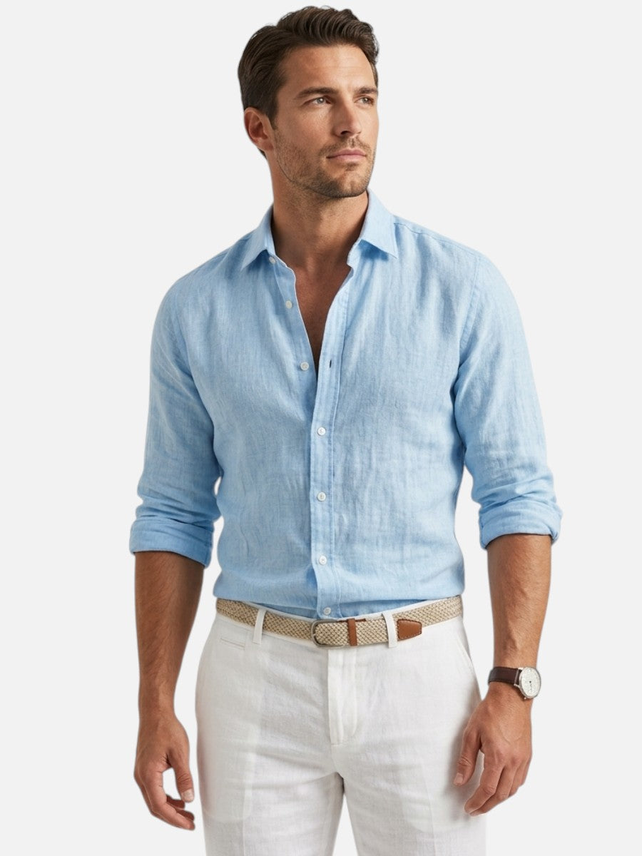 Linen Look Summer Shirt | Relaxed Fit Button-Up for Effortless Style