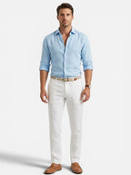 Linen Look Summer Shirt | Relaxed Fit Button-Up for Effortless Style