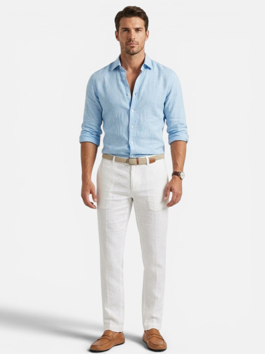 Linen Look Summer Shirt | Relaxed Fit Button-Up for Effortless Style