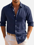 Linen Look Summer Shirt | Relaxed Fit Button-Up for Effortless Style