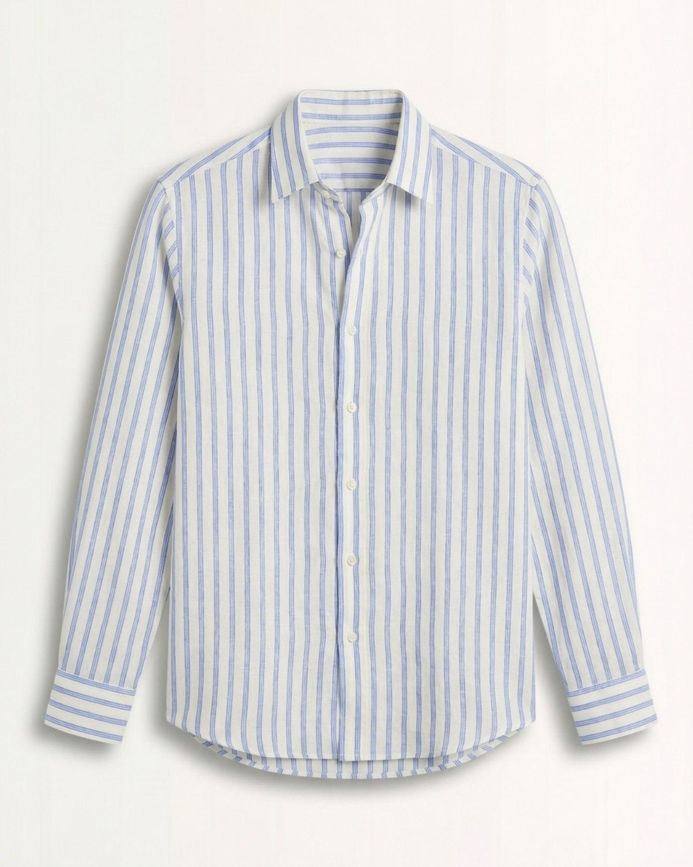 Linen Striped Leisure Shirt | Breathable Fabric & Button-Down Collar for Stylish Comfort