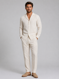Linen Style Set | Men's Clothing with Breathable Fabric & Relaxed Fit | Effortless Comfort for Everyday Wear