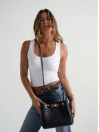 Lola Collection | Woven Crossbody Bag with Multiple Carry Options | Stylish Accessory for Everyday Use