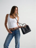 Lola Collection | Woven Crossbody Bag with Multiple Carry Options | Stylish Accessory for Everyday Use
