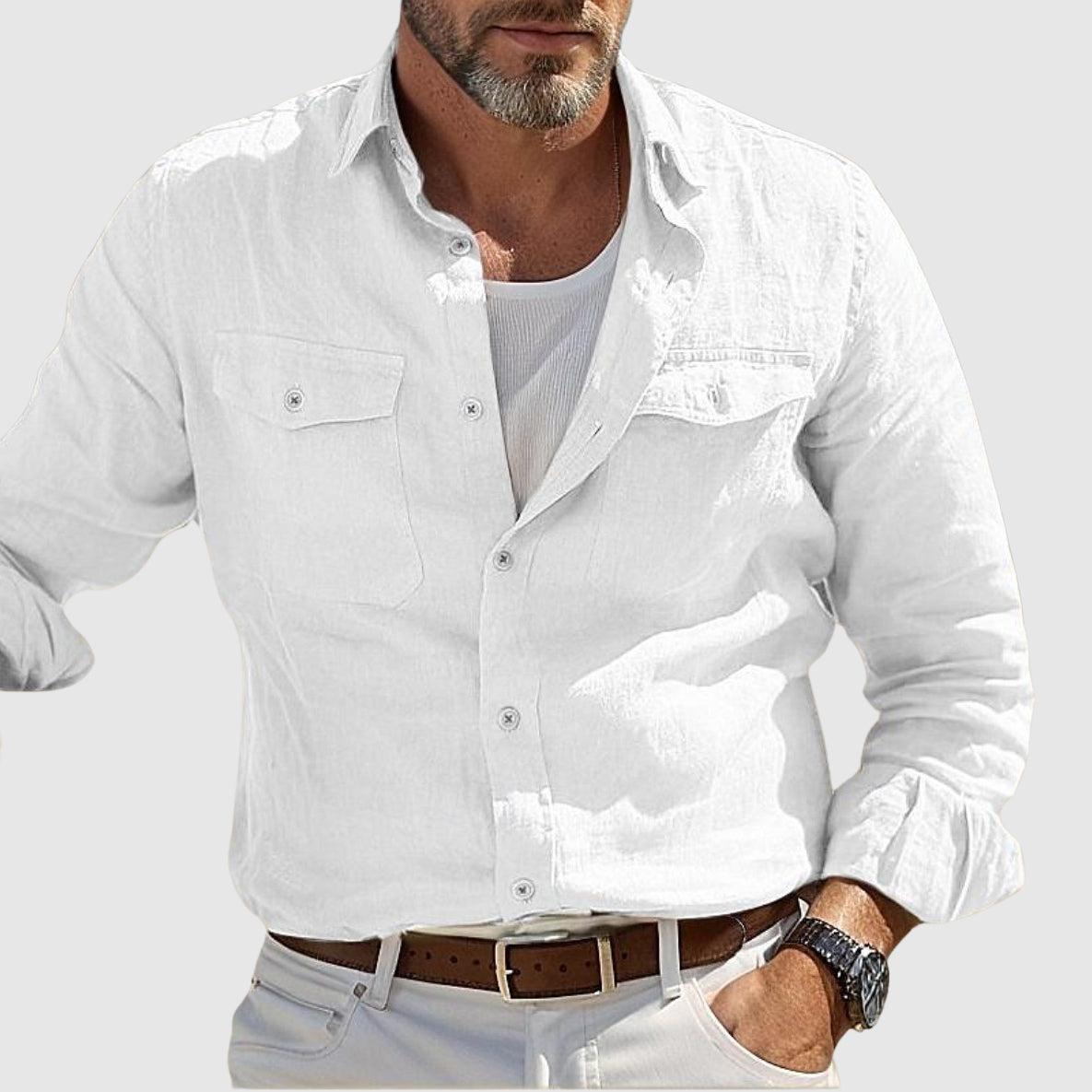 Women's Lorenzo Vitali Coastal Linen Shirt | Material: Premium linen blend 1