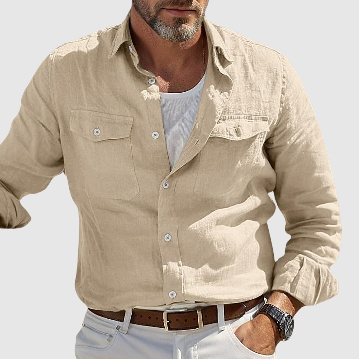 Women's Lorenzo Vitali Coastal Linen Shirt | Material: Premium linen blend 2