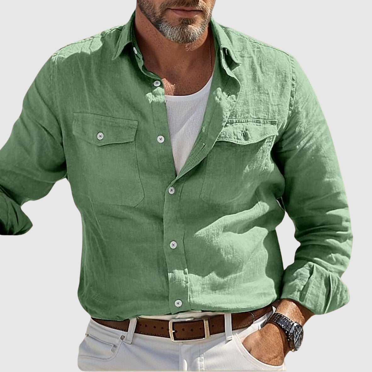 Women's Lorenzo Vitali Coastal Linen Shirt | Material: Premium linen blend 3
