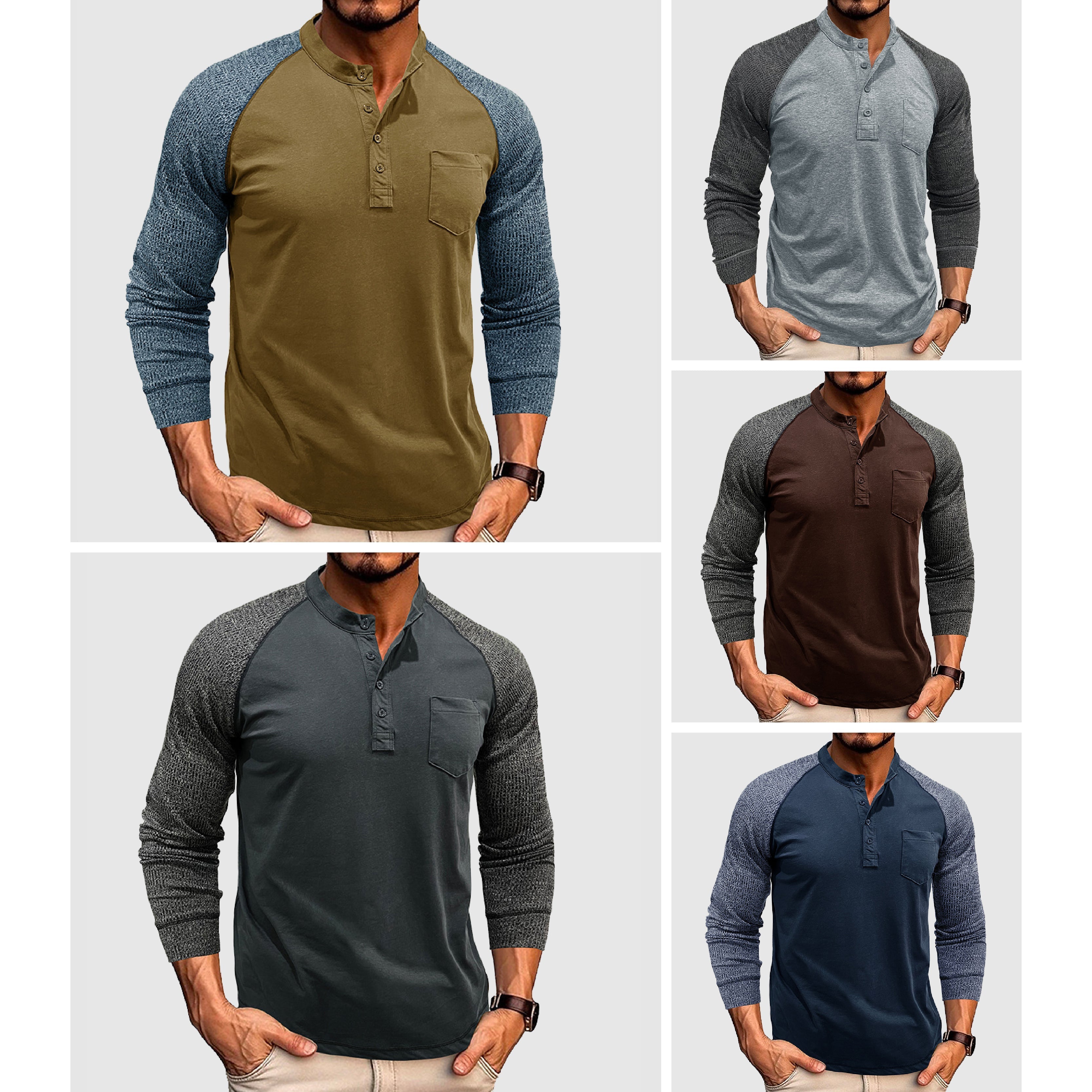 Women's Lorenzo Vitali Dual Tone Henley Shirt | Supreme comfort is offered by our soft premium cot 6