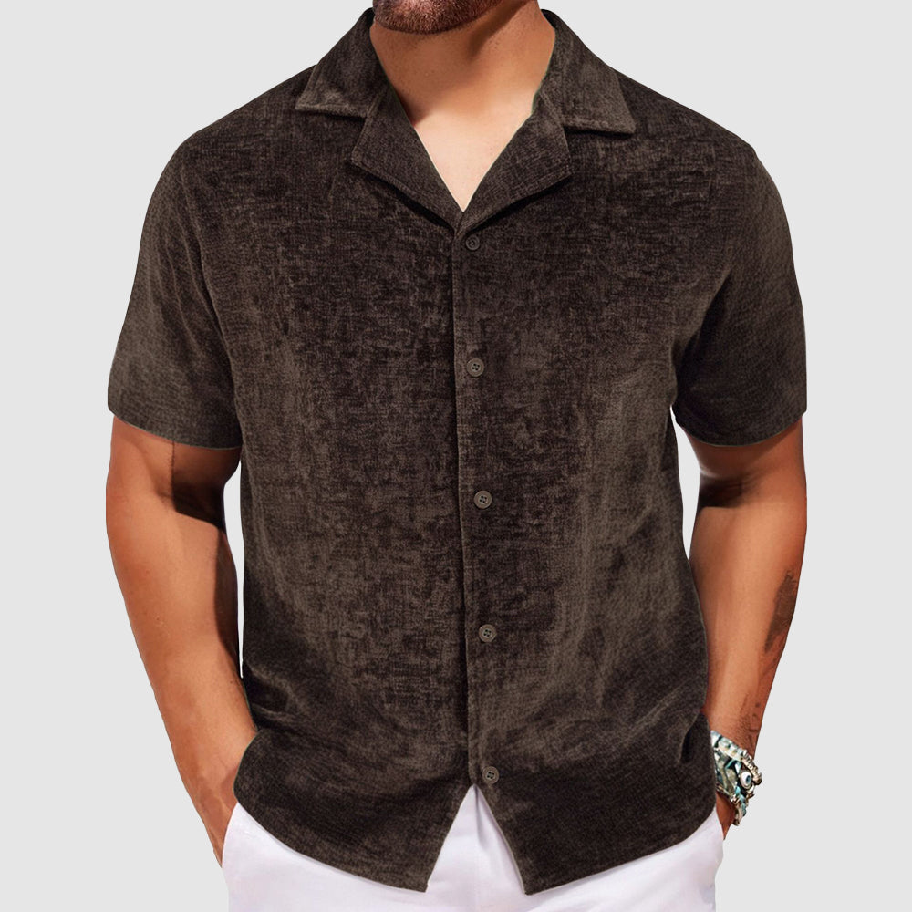 Women's Lorenzo Vitali Velvet Retro Shirt | Material: Soft velvet-touch chenille fabric (poly  0