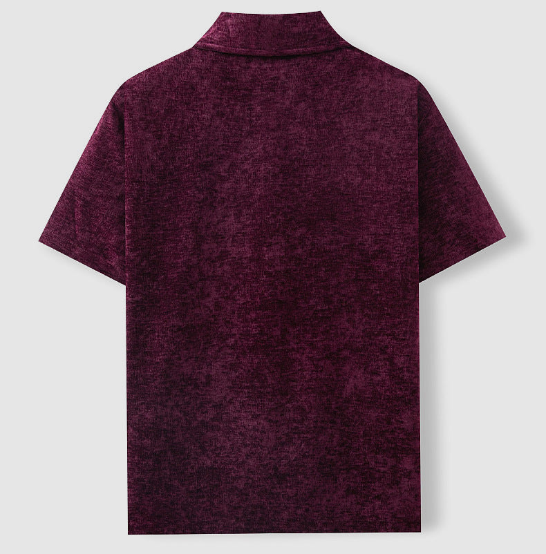 Women's Lorenzo Vitali Velvet Retro Shirt | Material: Soft velvet-touch chenille fabric (poly  4