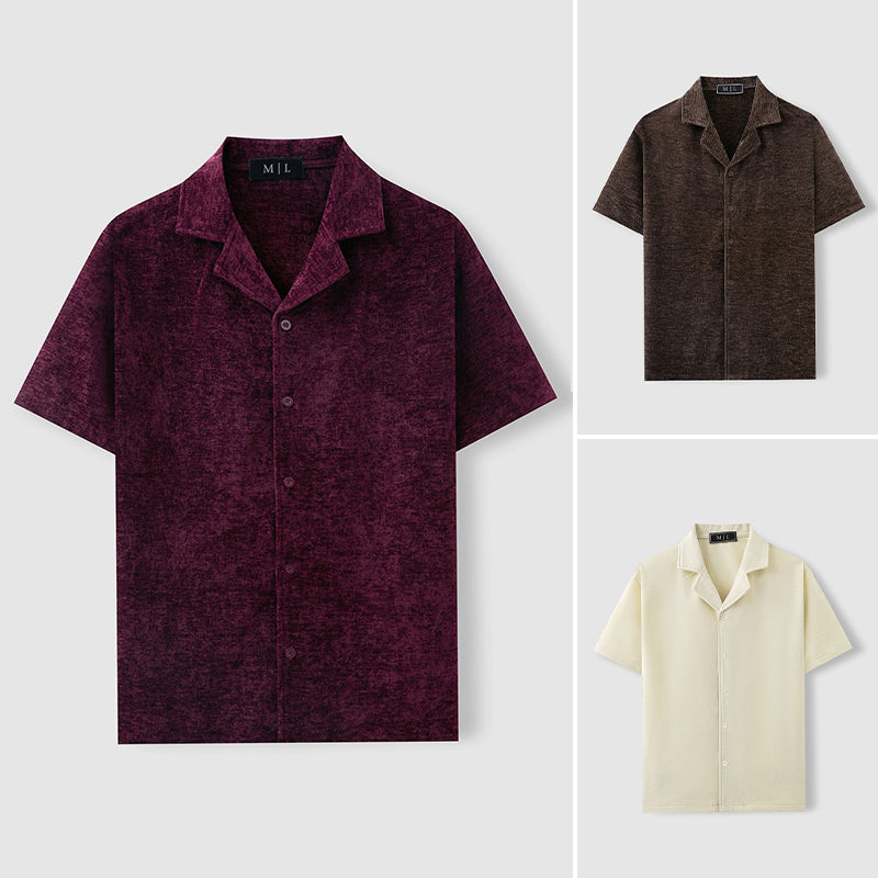Women's Lorenzo Vitali Velvet Retro Shirt | Material: Soft velvet-touch chenille fabric (poly  6