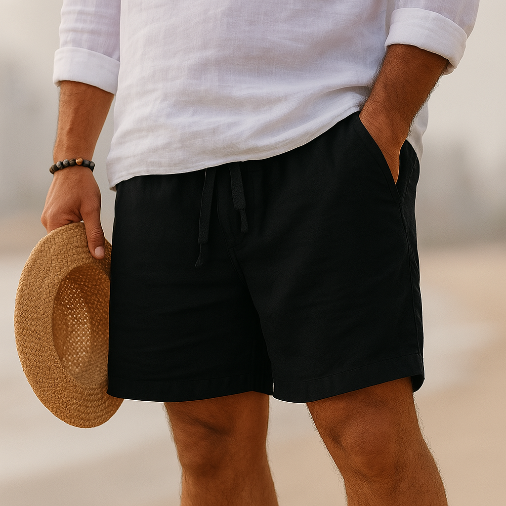 Luca Collection | Men's Shorts with Breathable Cotton-Linen Blend | Lightweight Summer Design for Ultimate Comfort