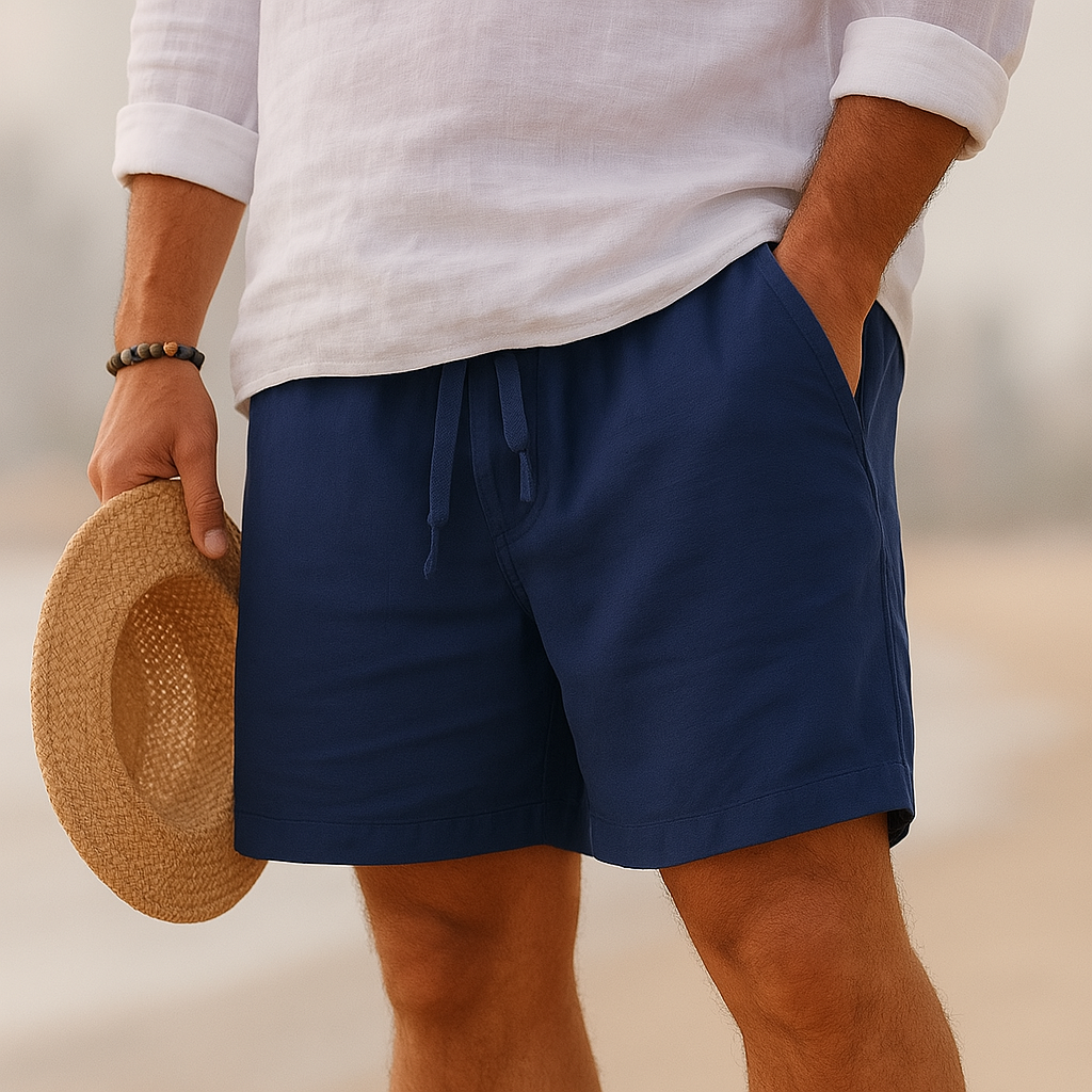 Luca Collection | Men's Shorts with Breathable Cotton-Linen Blend | Lightweight Summer Design for Ultimate Comfort