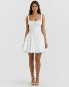 Luna Collection | Women's Summer Mini Dress with Sweetheart Neckline | Romantic Vibe for Effortless Elegance