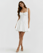 Luna Collection | Women's Summer Mini Dress with Sweetheart Neckline | Romantic Vibe for Effortless Elegance
