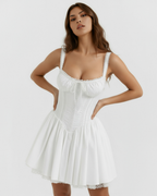 Luna Collection | Women's Summer Mini Dress with Sweetheart Neckline | Romantic Vibe for Effortless Elegance