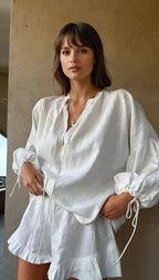 Luna's Serene | Women's Lounge Set with Adjustable Sleeves | Stylish Comfort for Casual Outings