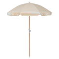 Luxe Beach Parasol | Stylish Butternut Stripe with UPF50 Protection | All-Day Beach Shade for Ultimate Sun Safety