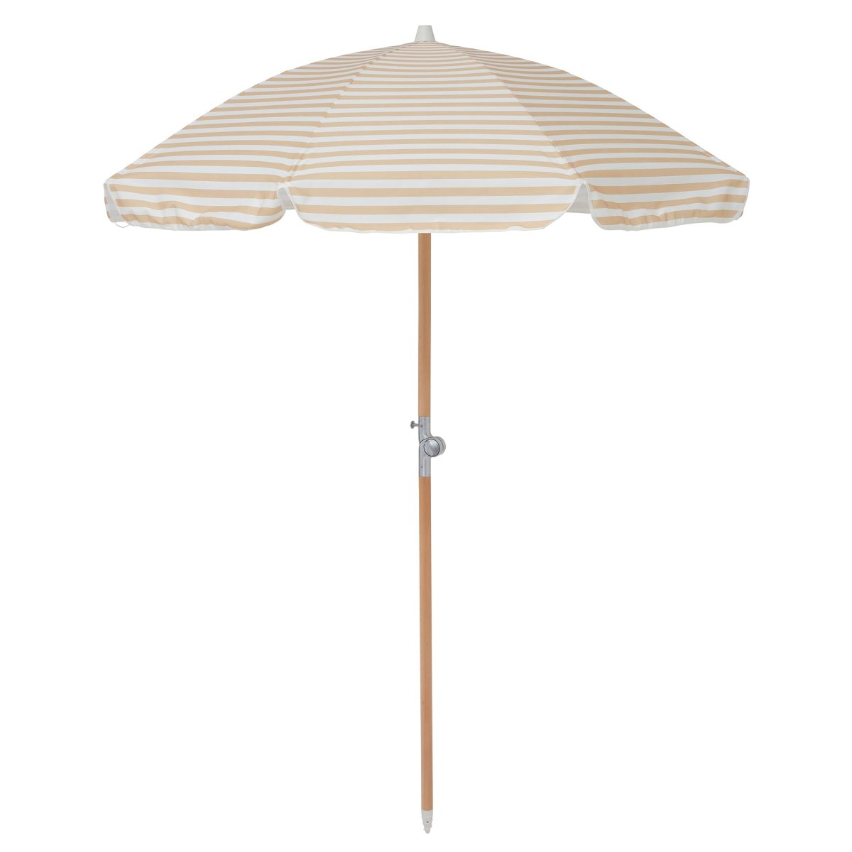 Luxe Beach Parasol | Stylish Butternut Stripe with UPF50 Protection | All-Day Beach Shade for Ultimate Sun Safety
