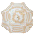 Luxe Beach Parasol | Stylish Butternut Stripe with UPF50 Protection | All-Day Beach Shade for Ultimate Sun Safety