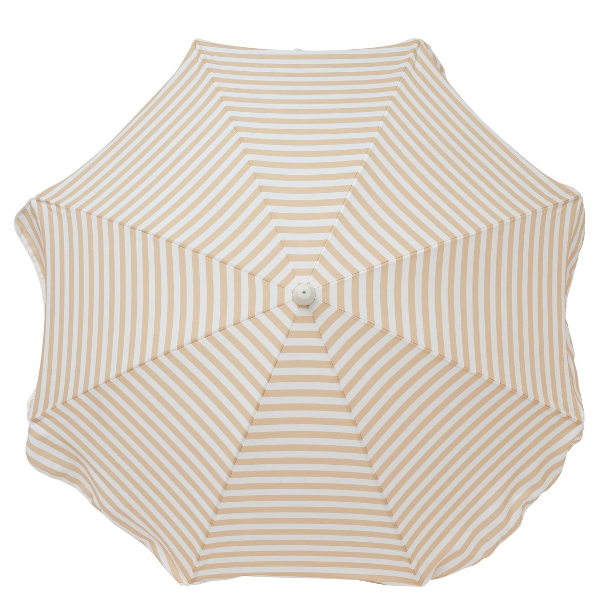 Luxe Beach Parasol | Stylish Butternut Stripe with UPF50 Protection | All-Day Beach Shade for Ultimate Sun Safety