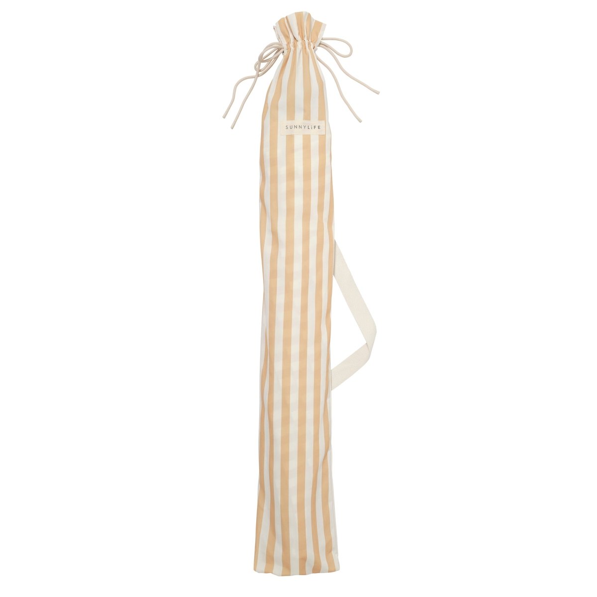 Luxe Beach Parasol | Stylish Butternut Stripe with UPF50 Protection | All-Day Beach Shade for Ultimate Sun Safety