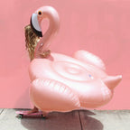 Luxe Ride-On Pool Float | Rose Gold Flamingo with Recessed Seating | Fun and Stylish Floaties for Adults