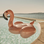 Luxe Ride-On Pool Float | Rose Gold Flamingo with Recessed Seating | Fun and Stylish Floaties for Adults