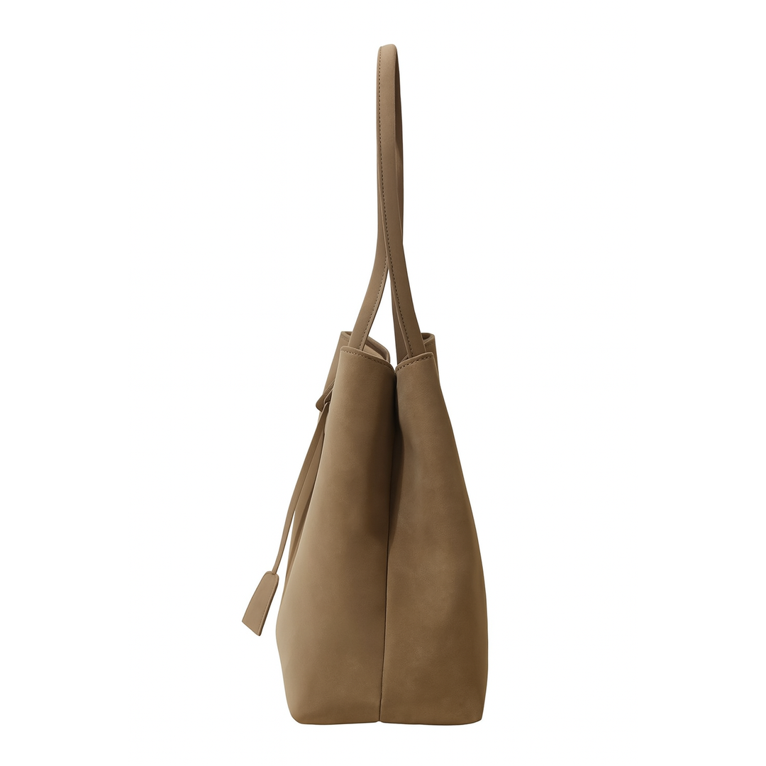 Luxe | Women's Black Tote Bag with Spacious Interior & Ergonomic Handles | Stylish Faux Leather for Everyday Use