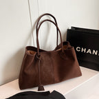 Luxe | Women's Black Tote Bag with Spacious Interior & Ergonomic Handles | Stylish Faux Leather for Everyday Use