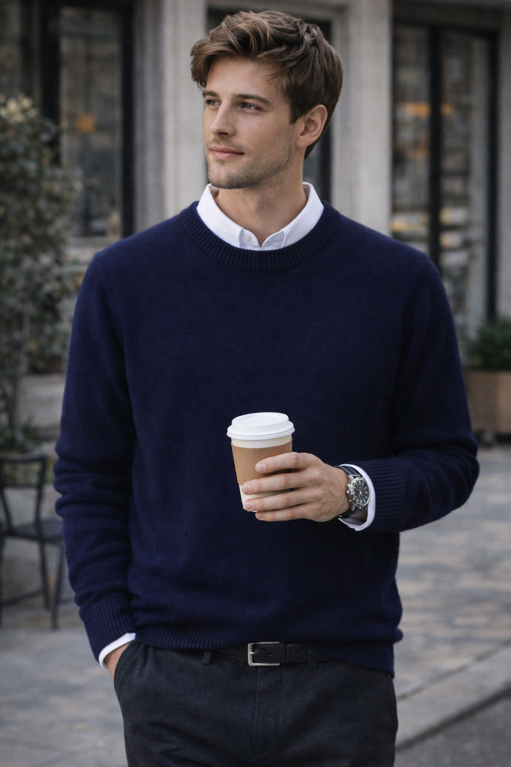 Men's Cashmere Sweater — Classic Knit