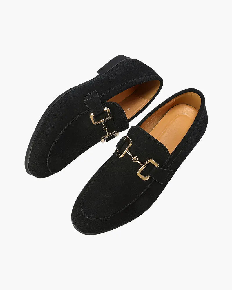 Women's Luxury Suede Loafers | Premium calf suede leather upper. 2
