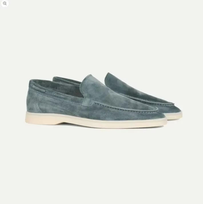 Men's Suede Loafers – Slip-On Smart Casual Boat Shoes