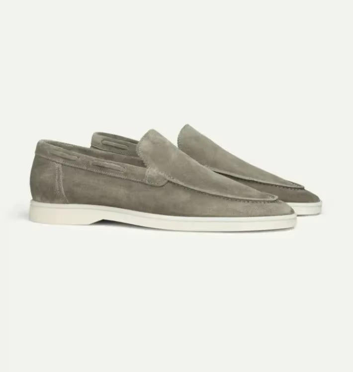 Men's Suede Loafers – Slip-On Smart Casual Boat Shoes