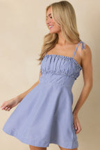 Women's MINKPINK Avery Blue Stripe Mini Dress | 100% Polyester 7