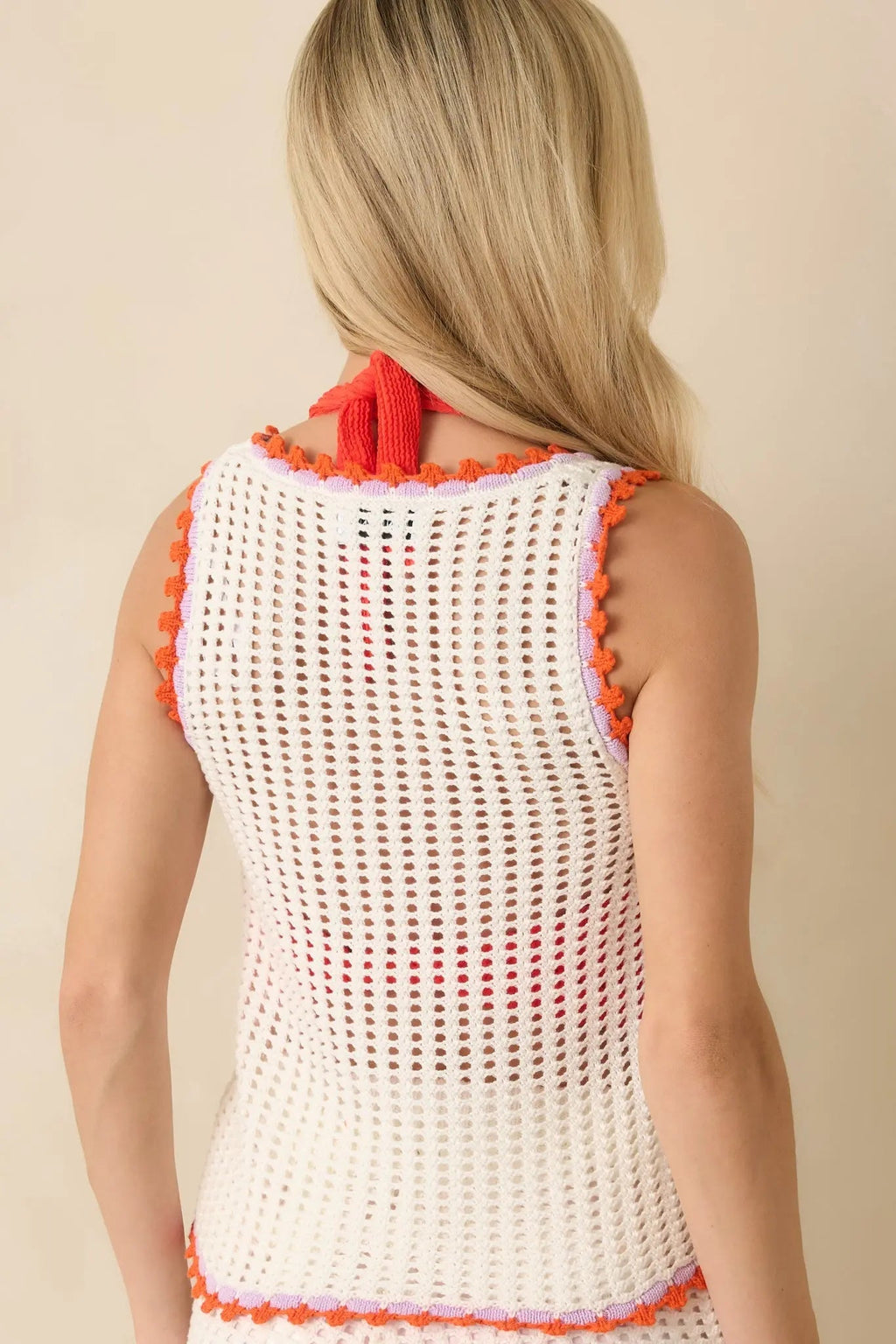 Women's MINKPINK Cali White Cotton Crochet Knit Scallop Edge Top | 100% Cotton 5
