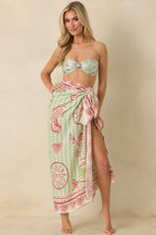 Women's MINKPINK Soleil Green Stripe Mermaid Sarong | 100% Viscose 2