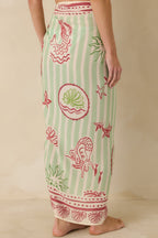 Women's MINKPINK Soleil Green Stripe Mermaid Sarong | 100% Viscose 4